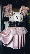 Pink and black ghostie dress 9-12y