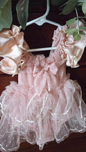 Blush bow romper 6/12m